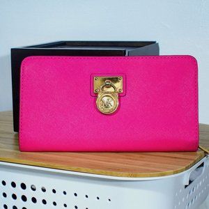 Bright Pink Michael Kors Wallet (Gently Used)